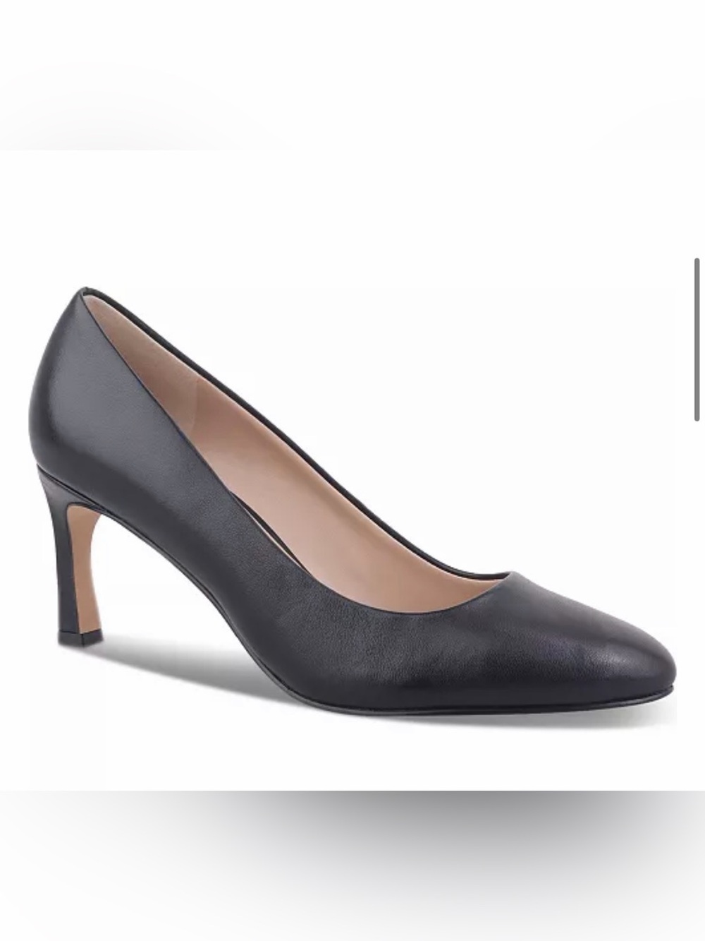 Giani Bernini Black Leather Pointed-Toe Pump